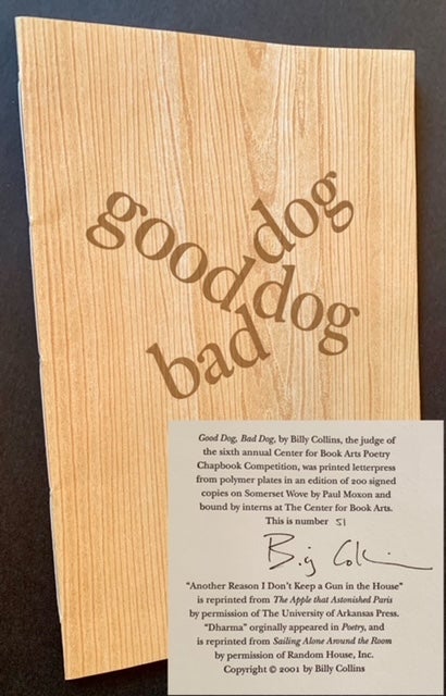 Item #21615 Good Dog, Bad Dog. Billy Collins.