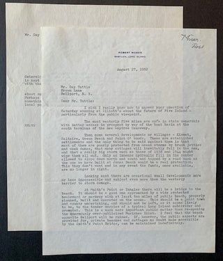 Item #21637 2 Pg. TLS Addressing Fire Island. Robert Moses