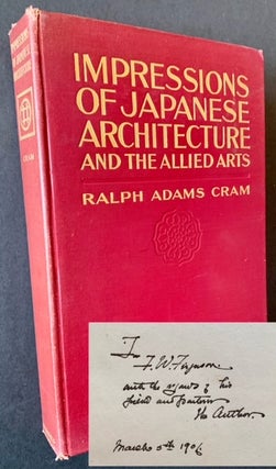 Item #21648 Impressions of Japanese Architecture and the Allied Arts. Ralph Adams Cram