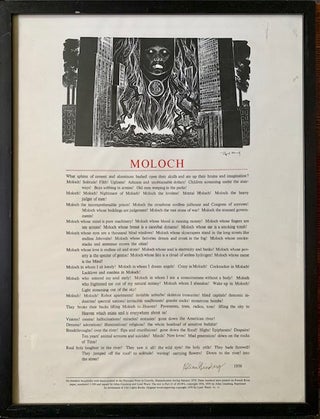 Item #22010 Moloch (The Broadside). Allen Ginsberg, Lynd Ward