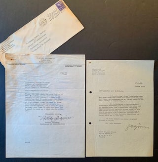 Item #22248 (2) Original Walter Gropius Letters. Walter Gropius