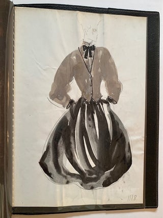 An Archive Showcasing the Work of New York Fashion Designer Geoffrey Beene (Including 2 Photo Albums and a Portfolio of Original Watercolor Sketches)