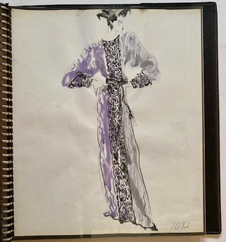 An Archive Showcasing the Work of New York Fashion Designer Geoffrey Beene (Including 2 Photo Albums and a Portfolio of Original Watercolor Sketches)