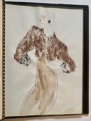 An Archive Showcasing the Work of New York Fashion Designer Geoffrey Beene (Including 2 Photo Albums and a Portfolio of Original Watercolor Sketches)