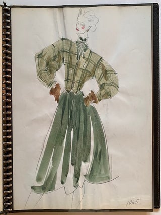 An Archive Showcasing the Work of New York Fashion Designer Geoffrey Beene (Including 2 Photo Albums and a Portfolio of Original Watercolor Sketches)