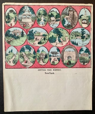 Item #22489 Central Park Scenery (Single Sheet, 19th Century