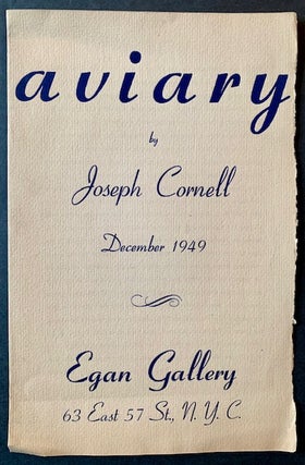 Item #22578 Aviary by Joseph Cornell. Joseph Cornell