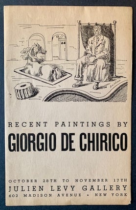 Item #22637 Recent Paintings: Giorgio De Chirico (Announcement Card and Catalogue