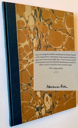 Item #22769 Sources (The Signed/Limited Edition). Adrienne Rich