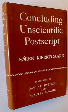 Item #22784 Concluding Unscientific Postscript. Soren Kierkegaard