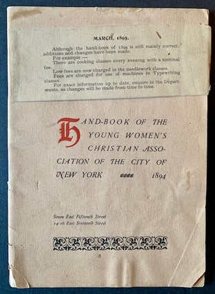 Item #22918 Hand-Book of the Young Women's Chistian Association of the City of New York