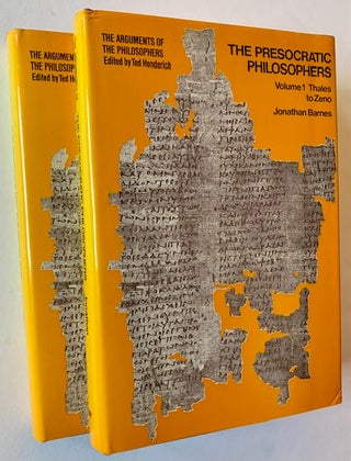 Item #23015 The Presocratic Philosophers (Complete in 2 Vols.). Jonathan Barnes