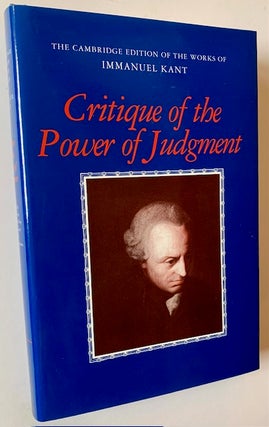 Item #23023 Critique of the Power of Judgment (In Dustjacket). Immanuel Kant