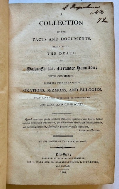 A Collection of the Facts and Documents Relative to the Death of Major ...