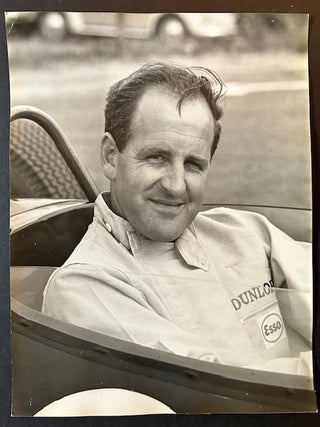 16 Original, Large Black and White Photographs of Leading International Race Car Drivers of the 1950s and 60s