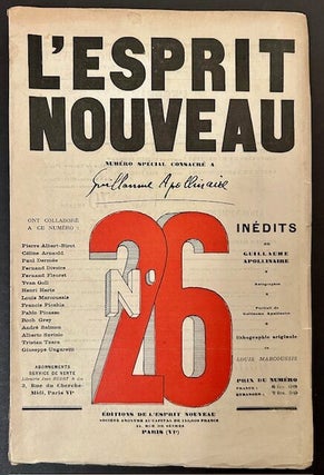 Item #23707 L'Esprit Nouveau: Numero Special Consacre a Guillaume Apolliaire (No. 26)....