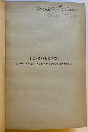 To-Morrow: A Peaceful Path to Real Reform