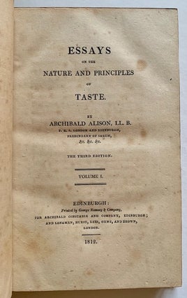 Essays on the Nature and Principles of Taste (2 Vols.)