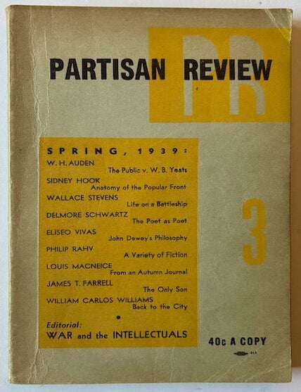 Item #23973 Partisan Review: A Quarterly of Literature and Marxism (Spring 1939, Vol. VI, No.3)