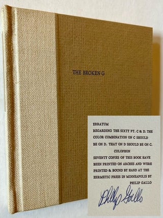 Item #24945 The Broken G: Entertainment with Deepdene Kennerly & Cloister Initials. Phillip...