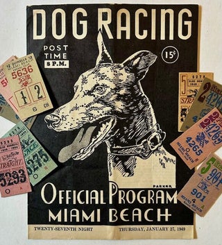 Item #24957 Dog Racing: Official Program Miami Beach -- 2 Copies (Jan. 1949 and Feb. 1950, with...