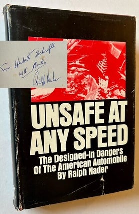 Item #24961 Unsafe at Any Speed. Ralph Nader