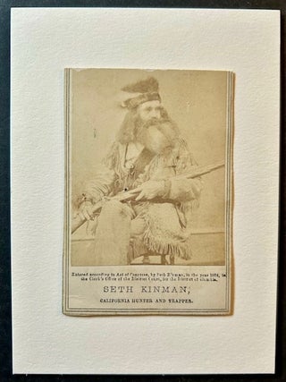 Item #25026 Seth Kinman, California Hunter and Trapper. Alexander Gardner, Photographer