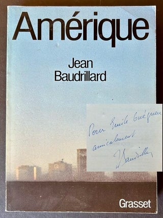 Item #25101 Amerique. Jean Baudrillard