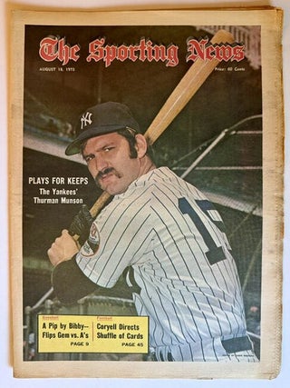Item #25636 The Sporting News: August 18th, 1973 (Thurman Munson Cover, "Plays for Keeps --...