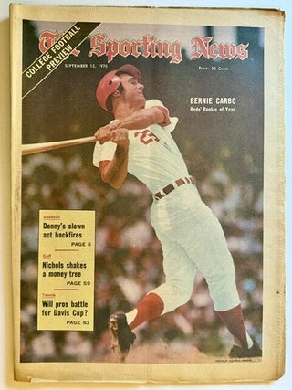 The Sporting News: September 12th, 1970 (Bernie Carbo Cover, "Bernie Carbo -- Reds'...