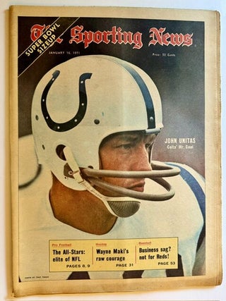 The Sporting News: January 16th, 1971 (Johnny Unitas Cover, "John Unitas -- Colts' Mr....