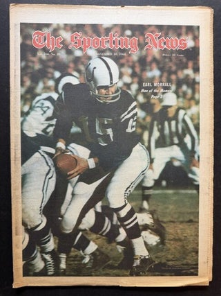 The Sporting News: November 30th, 1968 (Earl Morrall cover, "Earl Morrall -- Man of the...