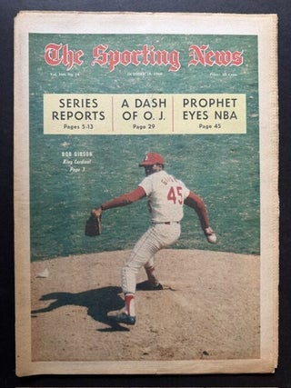 The Sporting News: October 19th, 1968 (Bob Gibson cover, "Bob Gibson -- King Cardinal&quot