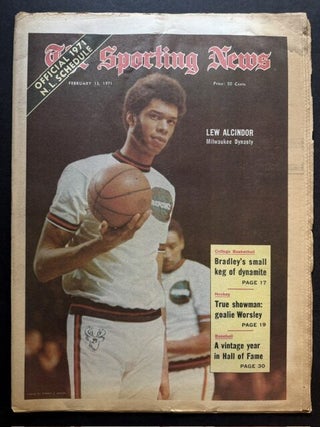 The Sporting News: February 13th, 1971 (Lew Alcindor cover, "Lew Alcindor -- Milwaukee...