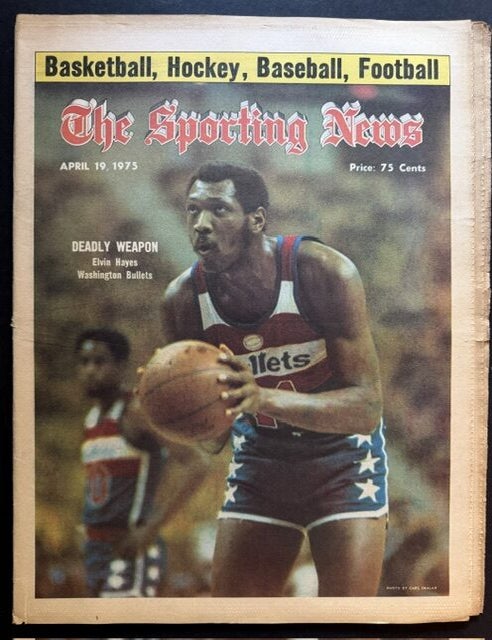 Item #25795 The Sporting News: April 19th, 1975 (Elvin Hayes cover, "Deadly Weapon -- Elvin Hayes, Washington Bullets")