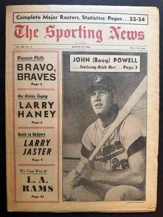 The Sporting News: August 13th, 1966 (John (Boog) Powell cover, "John (Boog) Powell --...