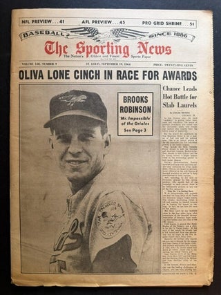 The Sporting News: September 19th, 1964 (Brooks Robinson cover, "Brooks Robinson --...