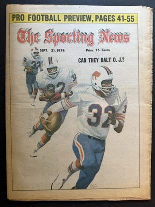 The Sporting News: September 21st, 1974 (The Pro Football Preview Issue, with Its O.J. Simpson...