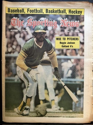 The Sporting News: August 17th, 1974 (Reggie Jackson cover, "Woe to Pitchers -- Reggie...