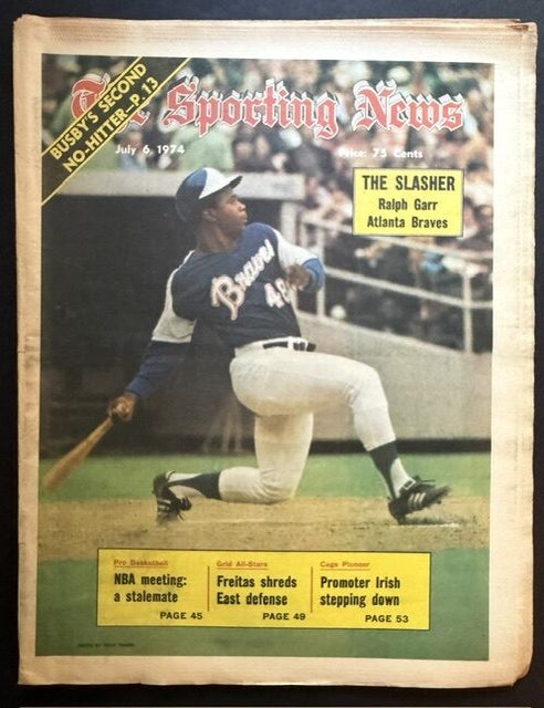 Item #25839 The Sporting News: July 6th, 1974 (Ralph Garr cover, "The Slasher -- Ralph Garr Atlanta Braves")