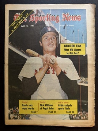 The Sporting News: July 13th, 1974 (Carlton Fisk cover, "Carlton Fisk -- What Will Happen to...