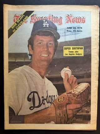 The Sporting News: June 22nd, 1974 (Tommy John cover, "Super Southpaw -- Tommy John Los...