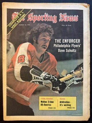 The Sporting News: March 16th, 1974 (Dave Schultz cover, "The Enforcer -- Philadelphia...