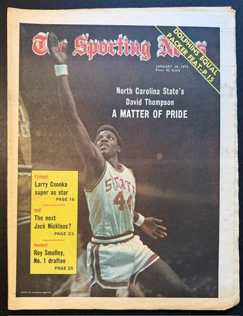 Item #25876 The Sporting News: January 26th, 1974 (David Thompson cover, "North Carolina State's David Thompson -- A Matter of Pride")