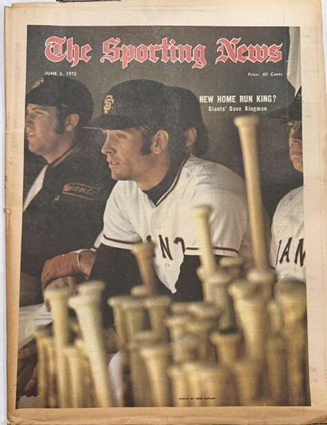Item #25917 The Sporting News: June 3rd, 1972 (Dave Kingman cover, "New Home Run King? Giants' Dave Kingman")