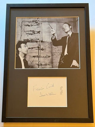 Matted, Framed Signatures of the Nobelists James Watson and Francis Crick
