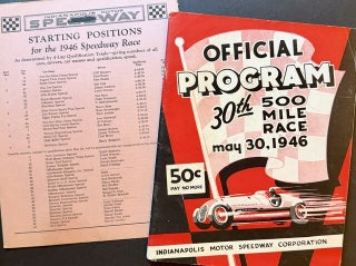 The Official Programs for the 1946 AND 1947 Indianapolis 500 Races (Scorecards Included)
