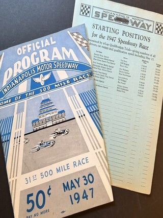 The Official Programs for the 1946 AND 1947 Indianapolis 500 Races (Scorecards Included)