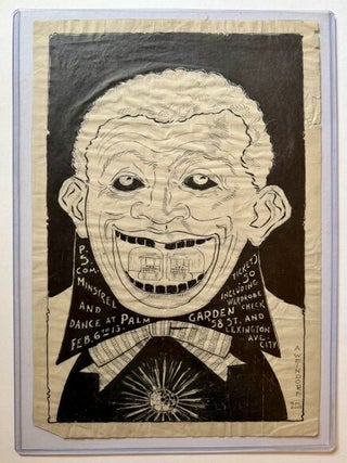Rare 1914 Minstrel and Dance Poster from New York's Palm Garden