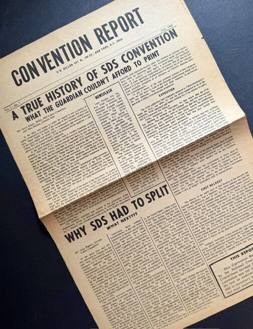 Item #26079 July 1969 SDS Convention Report (Vol. 1, No. 1)